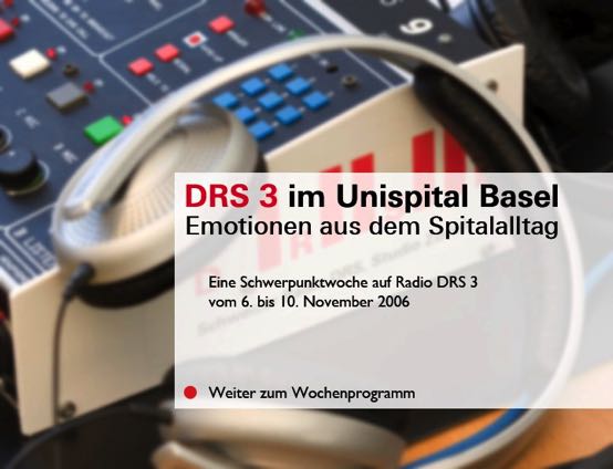 DRS3 im Unispital Basel. 200 DVDs und illustrierter Audiopodcast.
